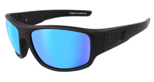muffler 53554 satin black grey ice blue mirror polarised sunglasses