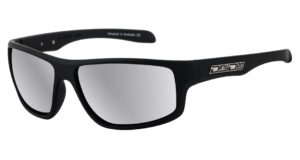quantum 53604 satin black grey silver mirror polarised sunglasses