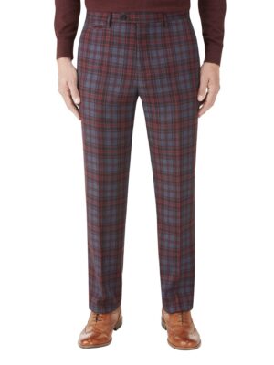 Garfield Suit Trousers Red Check