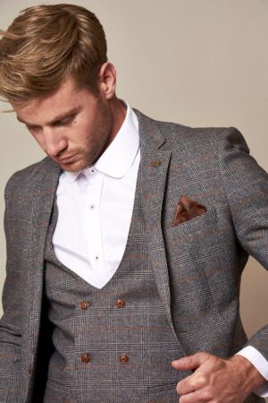 Marc Darcy Jenson - Grey Check Waistcoat