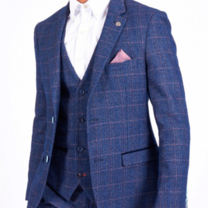 Marc Darcy Harry Indigo Tweed Blazer