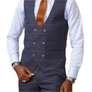 Marc Darcy Jenson - Marine Check Waistcoat